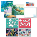 Disney Stitch activity book with stencils and stickers (British brand)