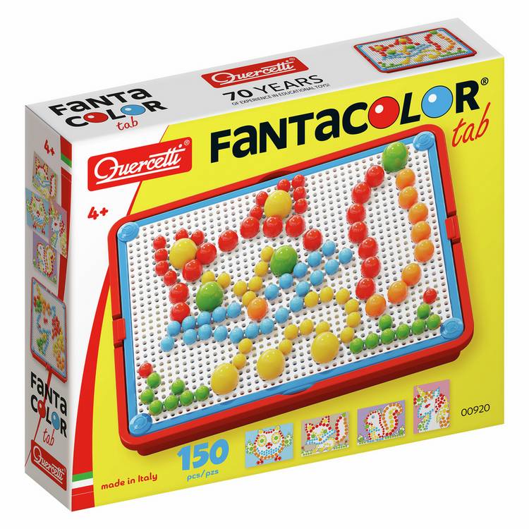 Quercetti Fantacolor Tab pegboard 150 pegs - British product