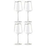 Argos Home wine glasses set of 4 silver rim - British product