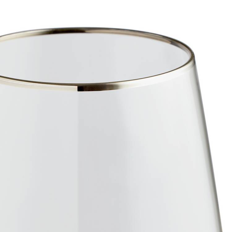 Argos Home wine glasses set of 4 silver rim - British product