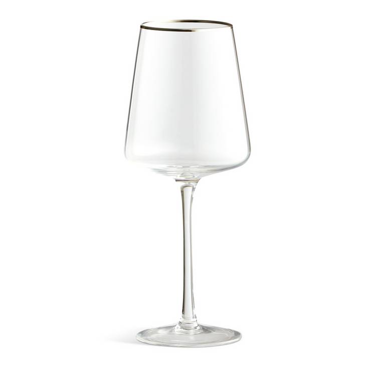 Argos Home wine glasses set of 4 silver rim - British product