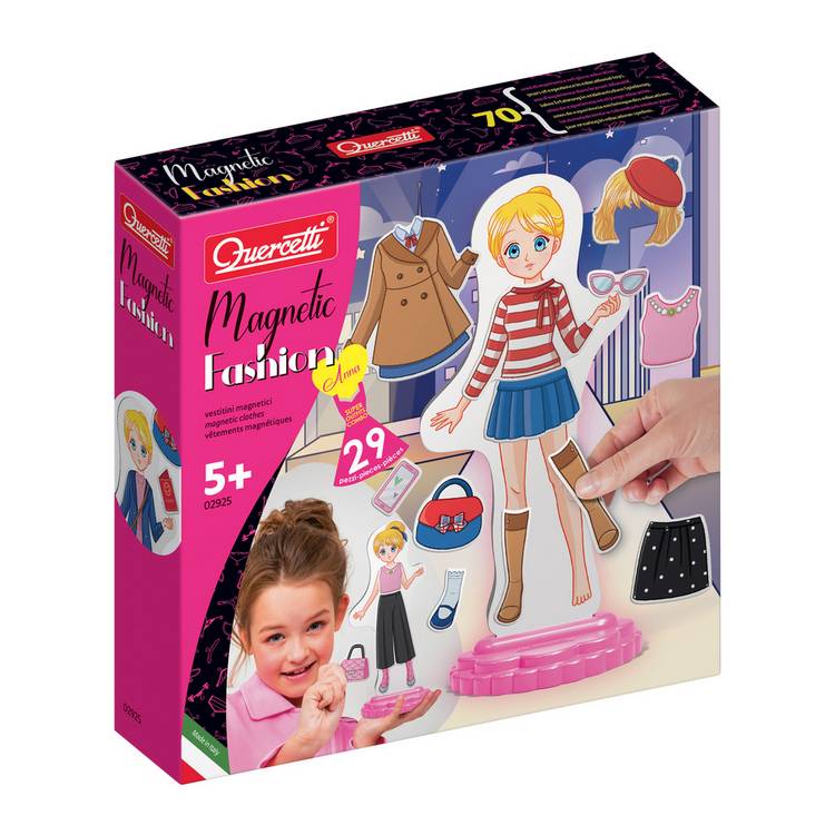 Quercetti Fashion Anna magnetic dress-up game with 29 outfits - British product