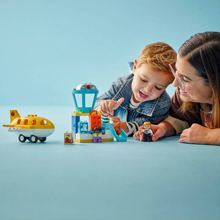 LEGO DUPLO airport playset with toy plane 23 pieces (British brand)