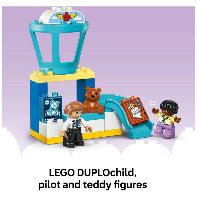 LEGO DUPLO airport playset with toy plane 23 pieces (British brand)