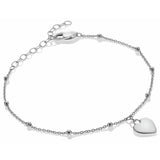 Hot Diamonds sterling silver heart charm bracelet 20cm (British brand)