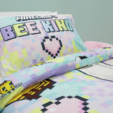 Minecraft pastel kids bedding single duvet and pillowcase (British brand)