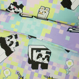 Minecraft pastel kids bedding single duvet and pillowcase (British brand)