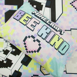 Minecraft pastel kids bedding single duvet and pillowcase (British brand)
