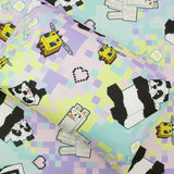 Minecraft pastel kids bedding single duvet and pillowcase (British brand)