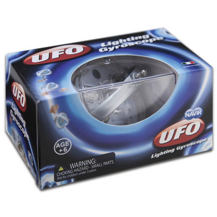 Navir UFO gyroscope blue with LED lights, imported from the UK