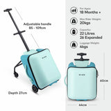 Micro Eazy Allrounder blue ride-on suitcase, imported from the UK