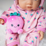 My First Tiny Treasures strawberry snuggle doll outfit (British brand)