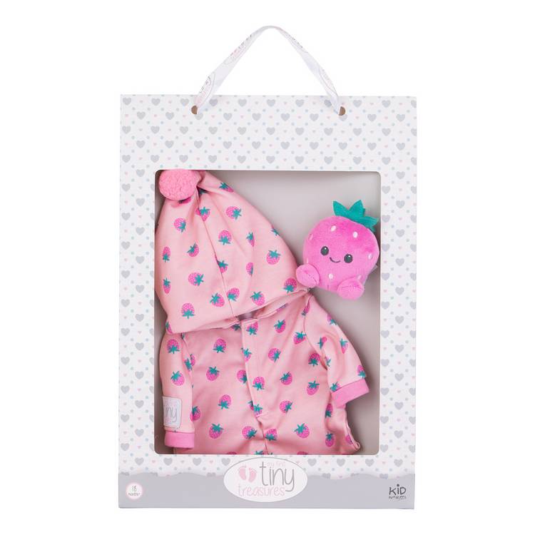 My First Tiny Treasures strawberry snuggle doll outfit (British brand)