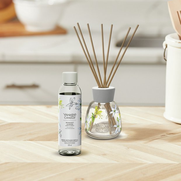 Yankee Midnight Jasmine reed diffuser refill 200ml, UK version