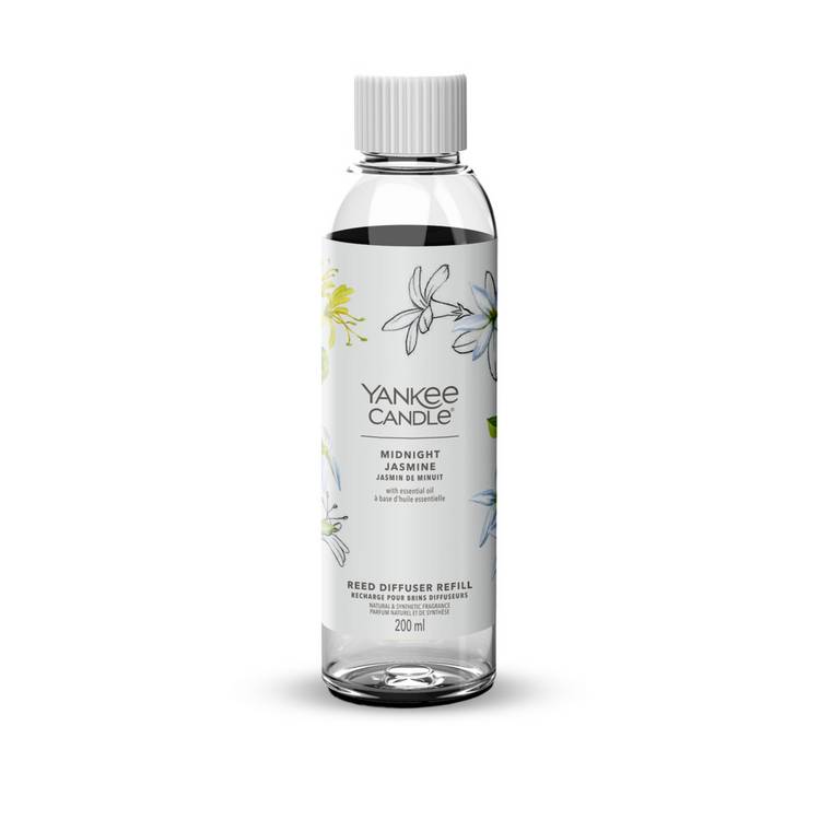Yankee Midnight Jasmine reed diffuser refill 200ml, UK version