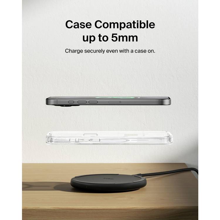Belkin 15W Qi wireless charger pad black, imported from the UK