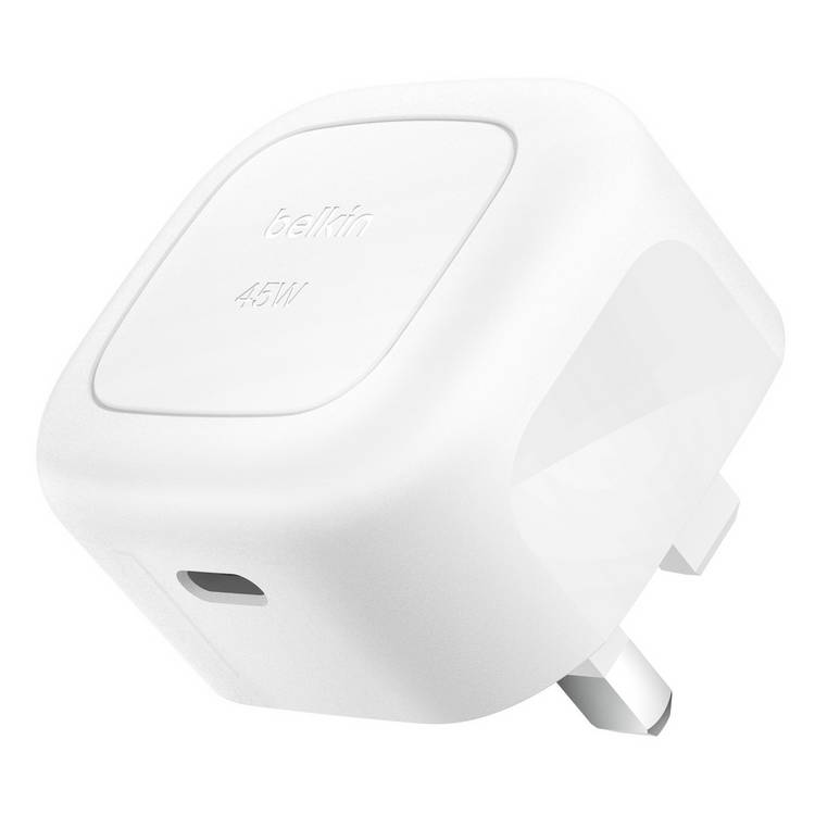 Belkin USB-C slimline wall charger 45W white, UK version