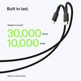 Belkin 1m braided USB-C cable black, imported from the UK