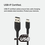 Belkin 1m braided USB-C cable black, imported from the UK