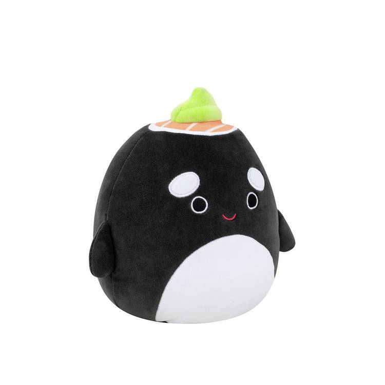 Squishmallows Kai Black Sushi soft toy 7.5 inch (British brand)
