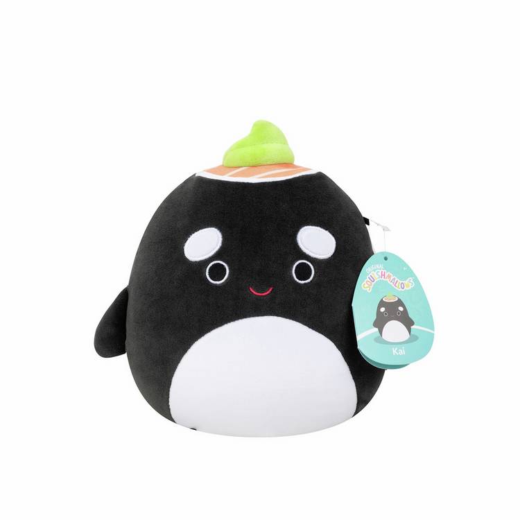 Squishmallows Kai Black Sushi soft toy 7.5 inch (British brand)