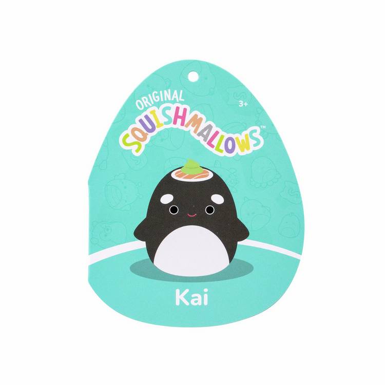 Squishmallows Kai Black Sushi soft toy 7.5 inch (British brand)