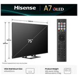Hisense 75A7QTUK 4K QLED Smart TV (British brand)