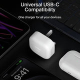 Belkin 20W USB-C wall charger with cable white - British product