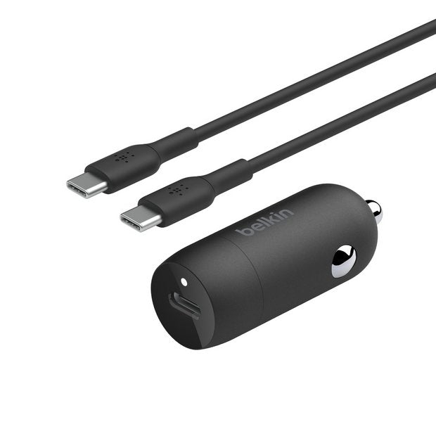 Belkin 30W USB-C car charger with cable, imported from the UK
