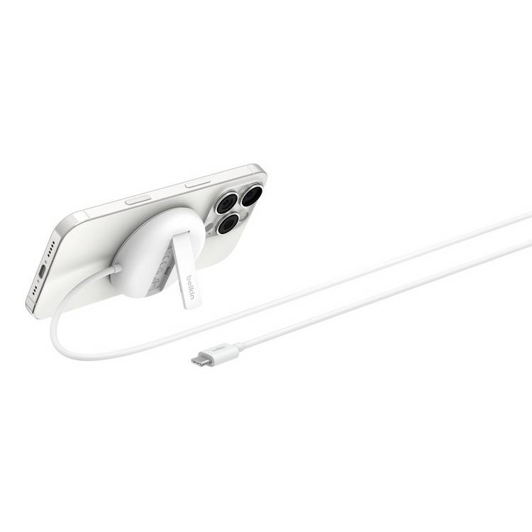 Belkin 15W Qi2 wireless charger with kickstand white, UK version