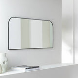 Argos Habitat Black Round Edge Rectangular Wall Mirror - 40x100cm- Buy online at McGrocer