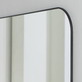 Habitat black round edge rectangular wall mirror 40x100cm, imported from the UK