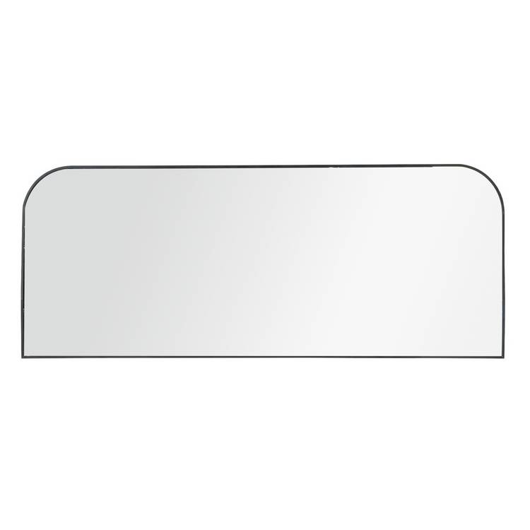 Habitat black round edge rectangular wall mirror 40x100cm, imported from the UK