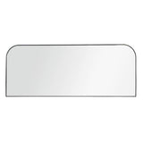 Habitat black round edge rectangular wall mirror 40x100cm, imported from the UK