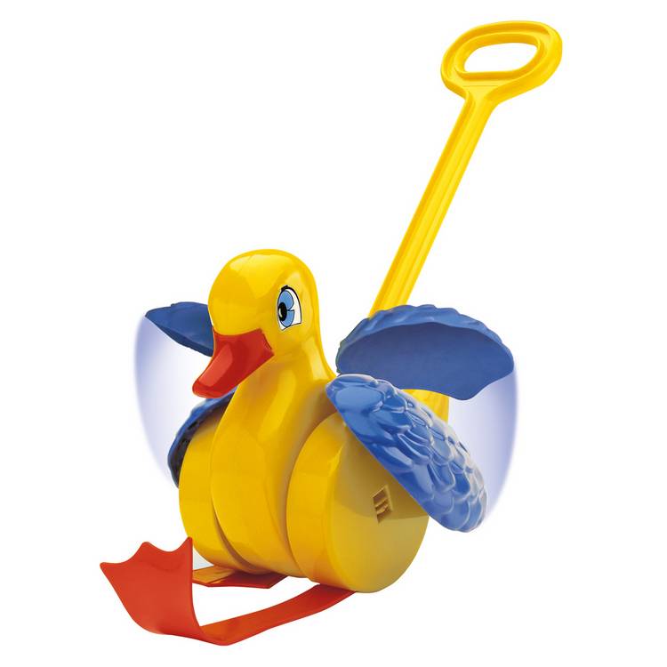 Quercetti Quack and Flap Duck Push Toy, UK version