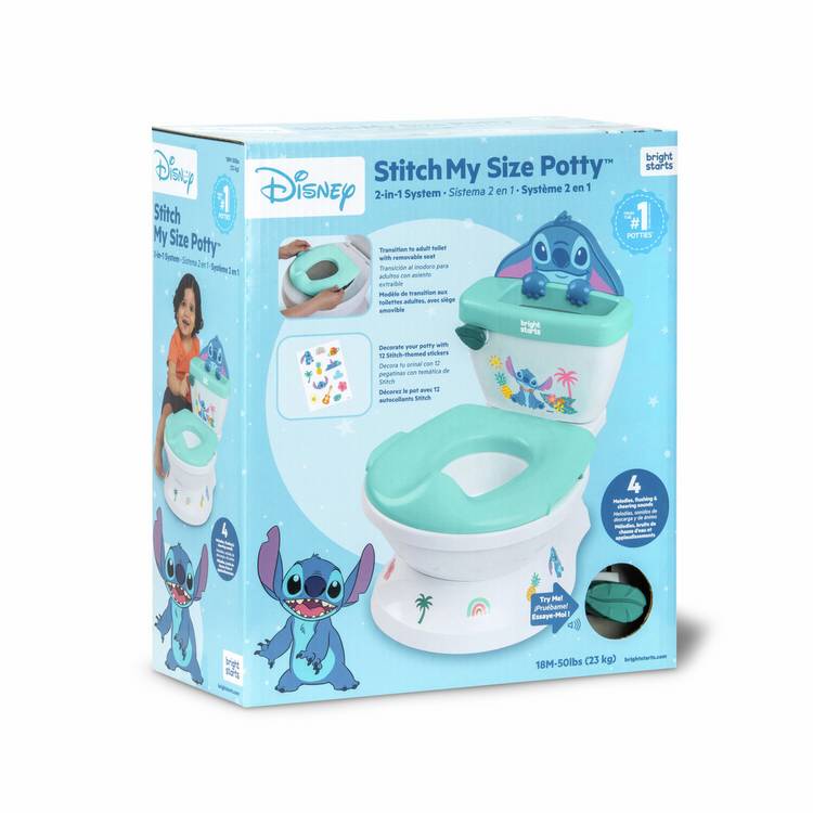 Bright Starts Disney Stitch My Size Potty toddler toilet trainer (British brand)