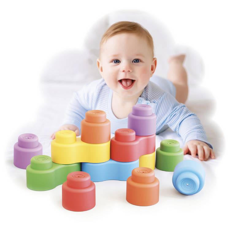 Quercetti Momy Soft 12 piece soft blocks, imported from the UK
