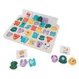 Chad Valley wooden alphabet spelling puzzle - British product