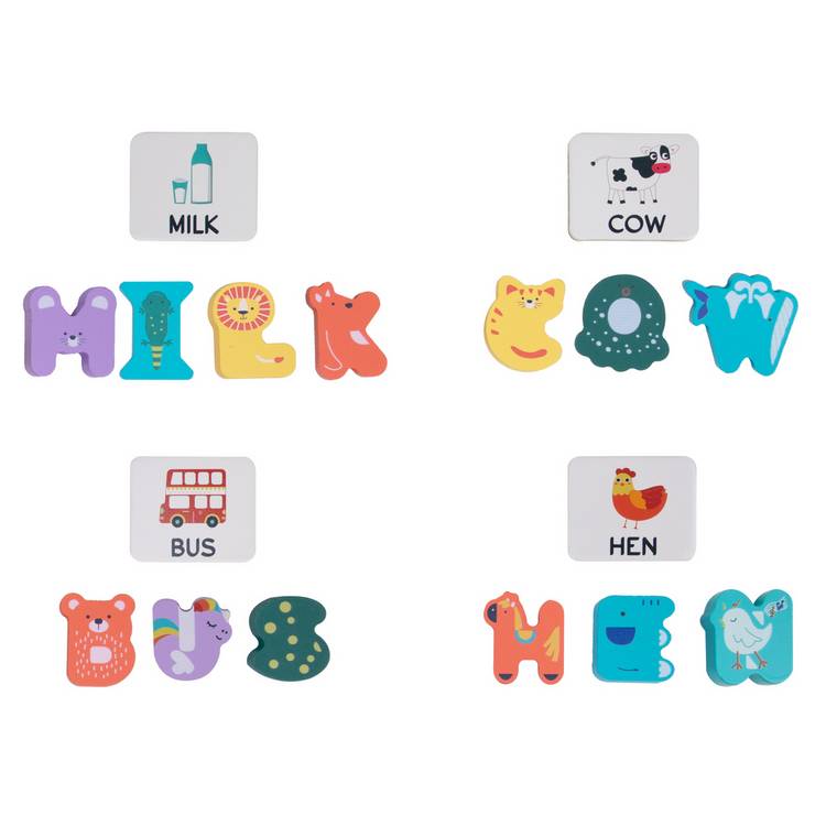Chad Valley wooden alphabet spelling puzzle - British product