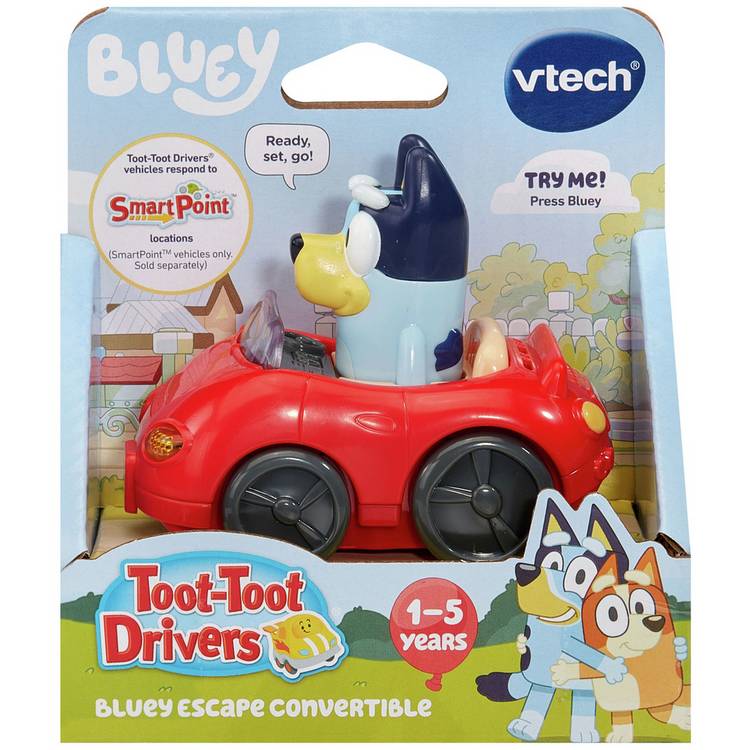 VTech Bluey Escape Convertible push toy with lights and sounds - British product