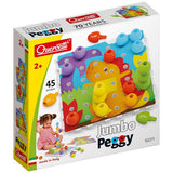 Quercetti Jumbo Peggy 45 piece toddler peg set (British brand)