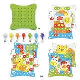 Quercetti Jumbo Peggy Evo 41-piece peg board game, imported from the UK