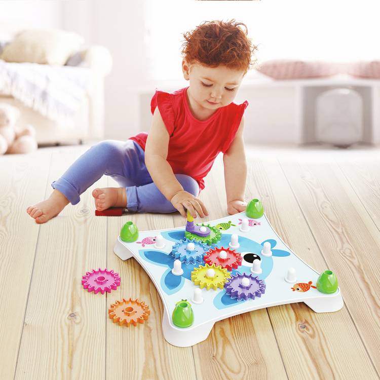 Quercetti Jumbo Peggy Gears building toy 30.5cm, UK version