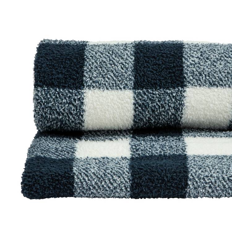 Home Teddy Fleece Throw Navy 125x150cm - British product