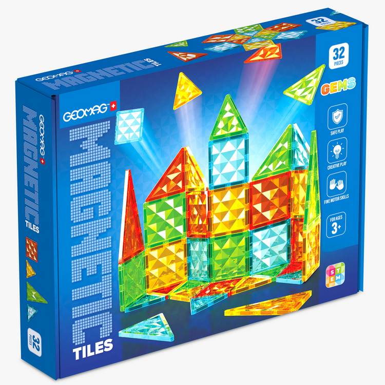 Geomag magnetic tiles Gems 32 pieces (British brand)