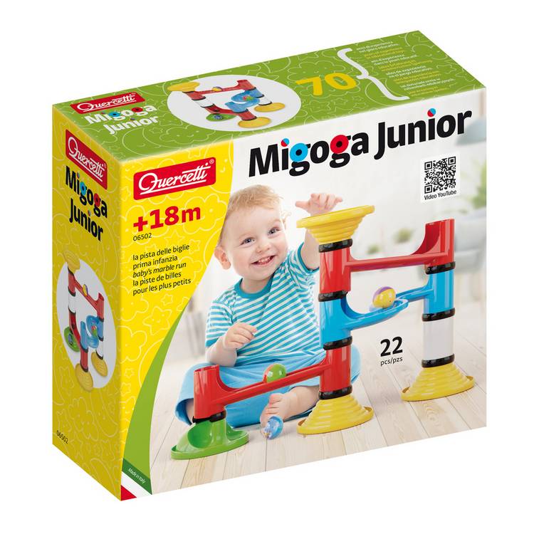Quercetti Migoga Junior 22 piece marble run (British brand)