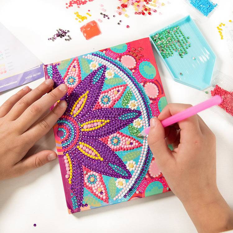 Totum diamond paint notebook flower mandala pink, UK version
