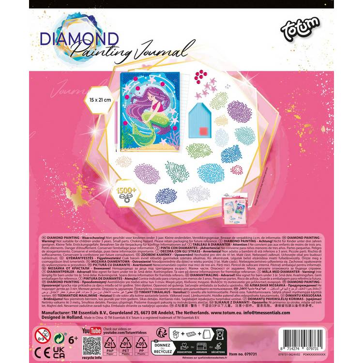 Totum diamond paint notebook mermaid 20.4x19x3cm - British product