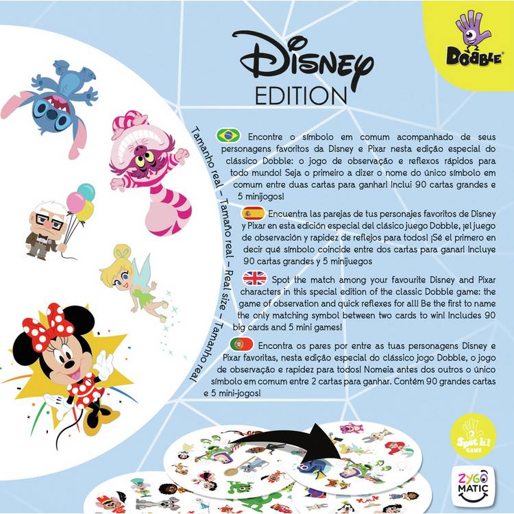 Zygomatic Dobble Disney game for kids (British brand)
