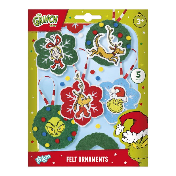 Totum The Grinch felt hangers craft set, imported from the UK